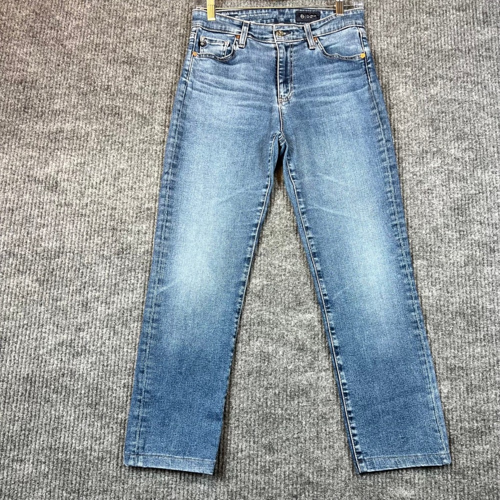 AG Adriano Goldschmied Mari Crop Jeans Cotton Denim Medium Wash Minimalist 27